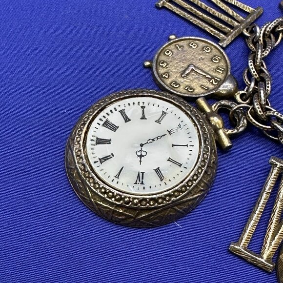 Arthur Pepper “ART” Signed VTG Timepiece Theme Charm Bracelet - Picture 5 of 13